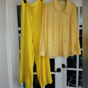 Plus size Lemon Yellow 2 pc set